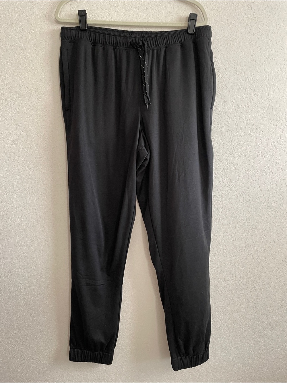 JOCKEY Men's Black Elastic Waist Jogger Pants - Size Large